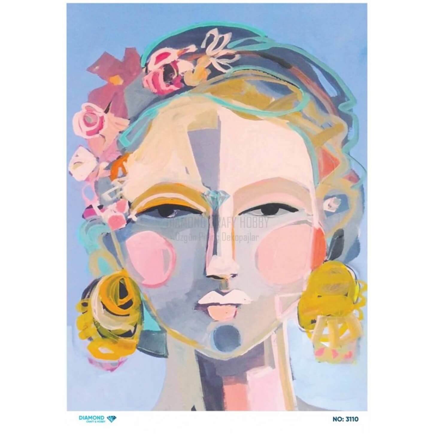 Алмазная рисовая бумага для декупажа 3110