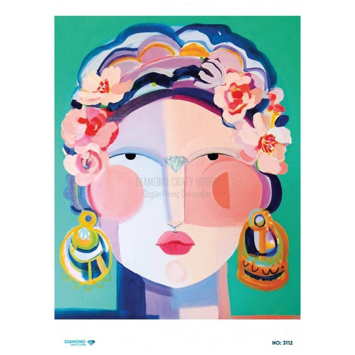 ديكوباج ورق الأرز الماسي 3112