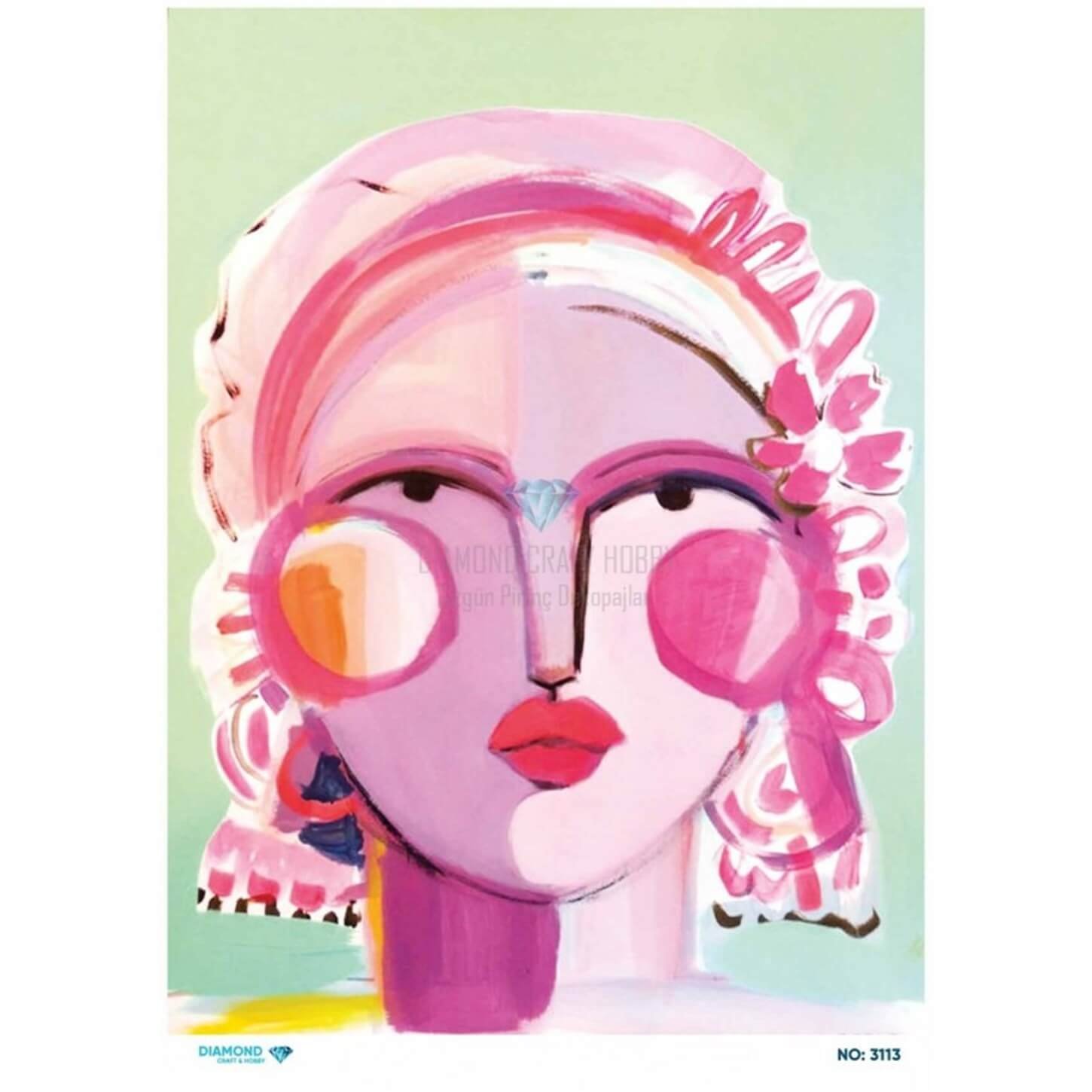 ديكوباج ورق الأرز الماسي 3113