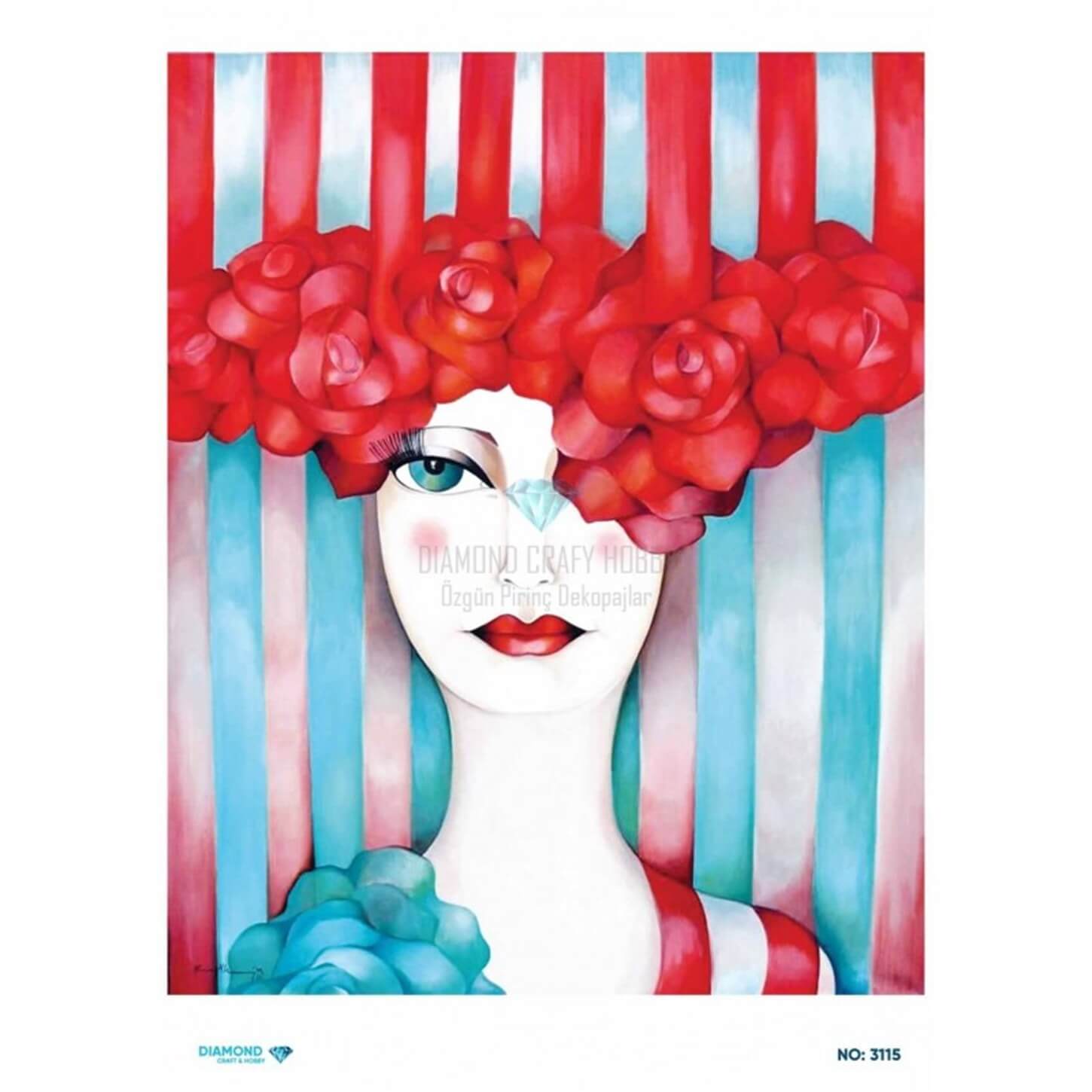 Алмазная рисовая бумага для декупажа 3115