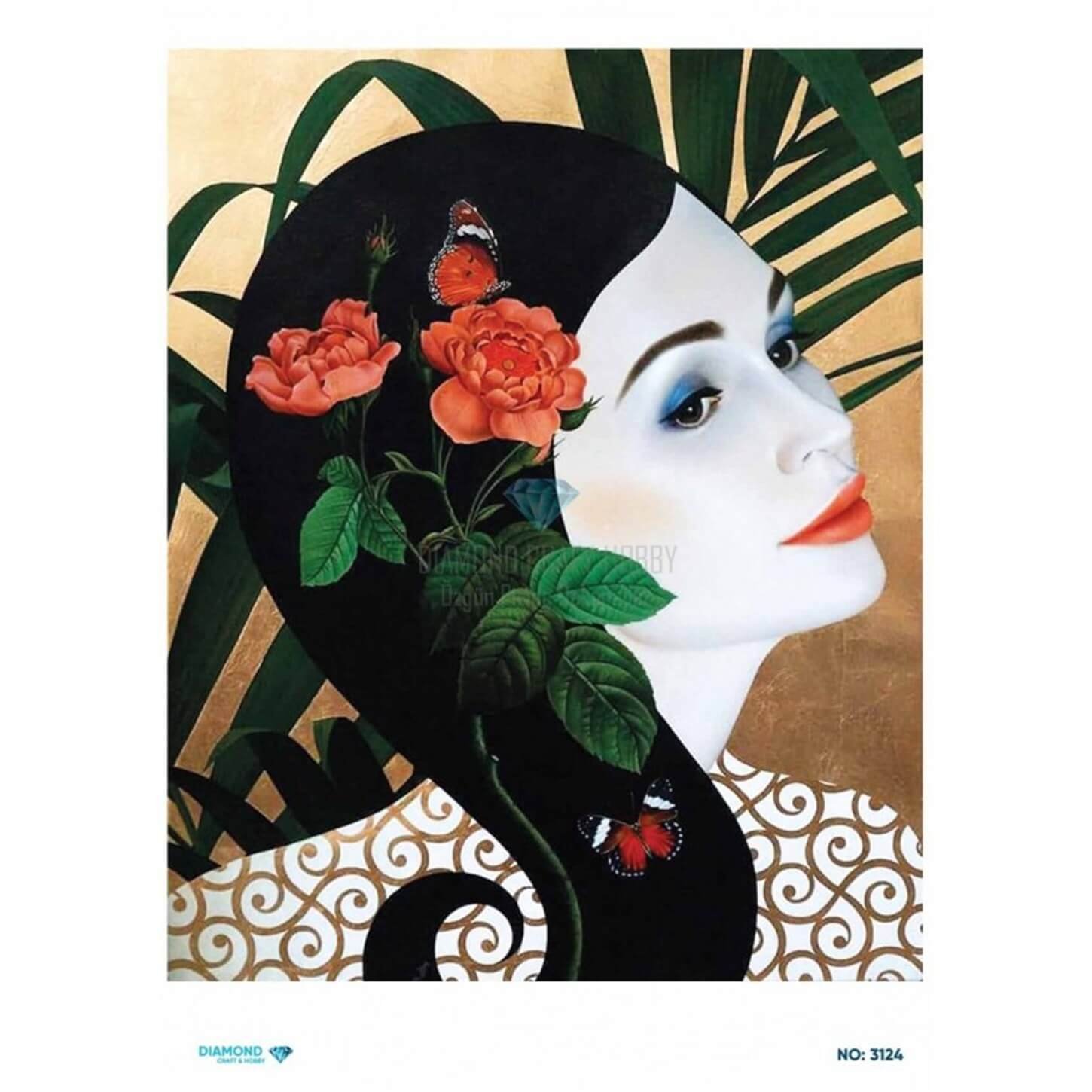 ديكوباج ورق الأرز الماسي 3124