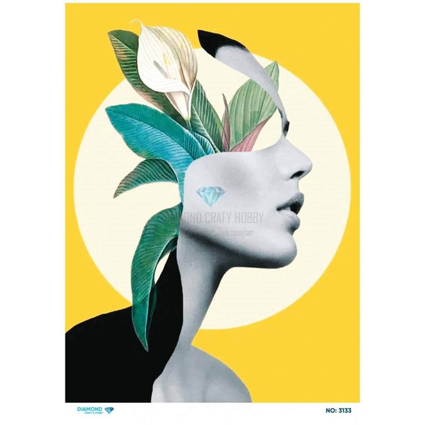 ديكوباج ورق الأرز الماسي 3133