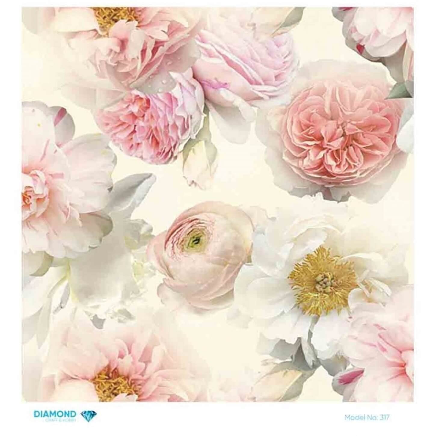 ديكوباج ورق الأرز الماسي 317