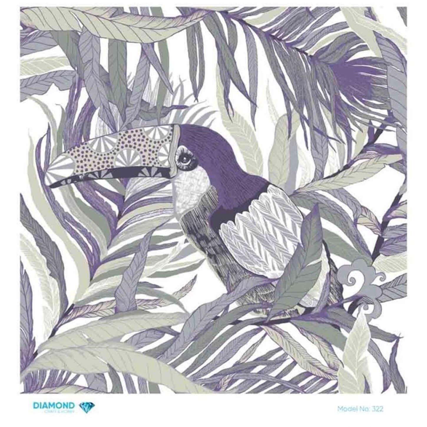 Декупаж рисовой бумагой с бриллиантами 322