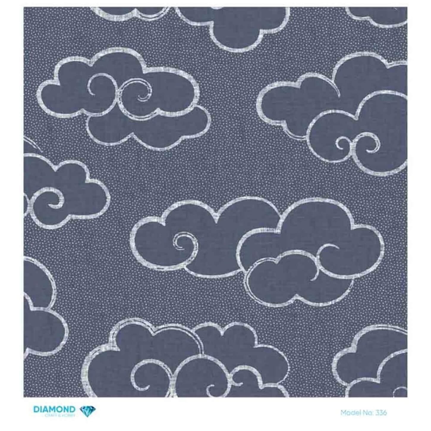 Декупаж рисовой бумагой с бриллиантами 336