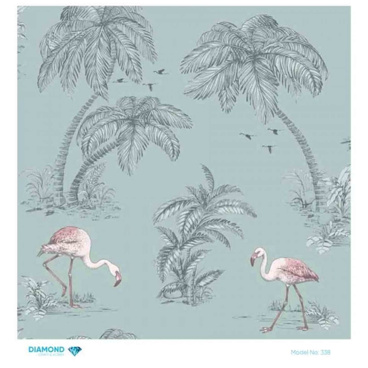 Декупаж рисовой бумагой с бриллиантами 338