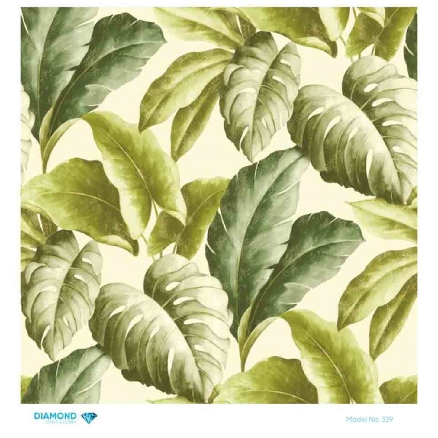 Декупаж рисовой бумагой с бриллиантами 339