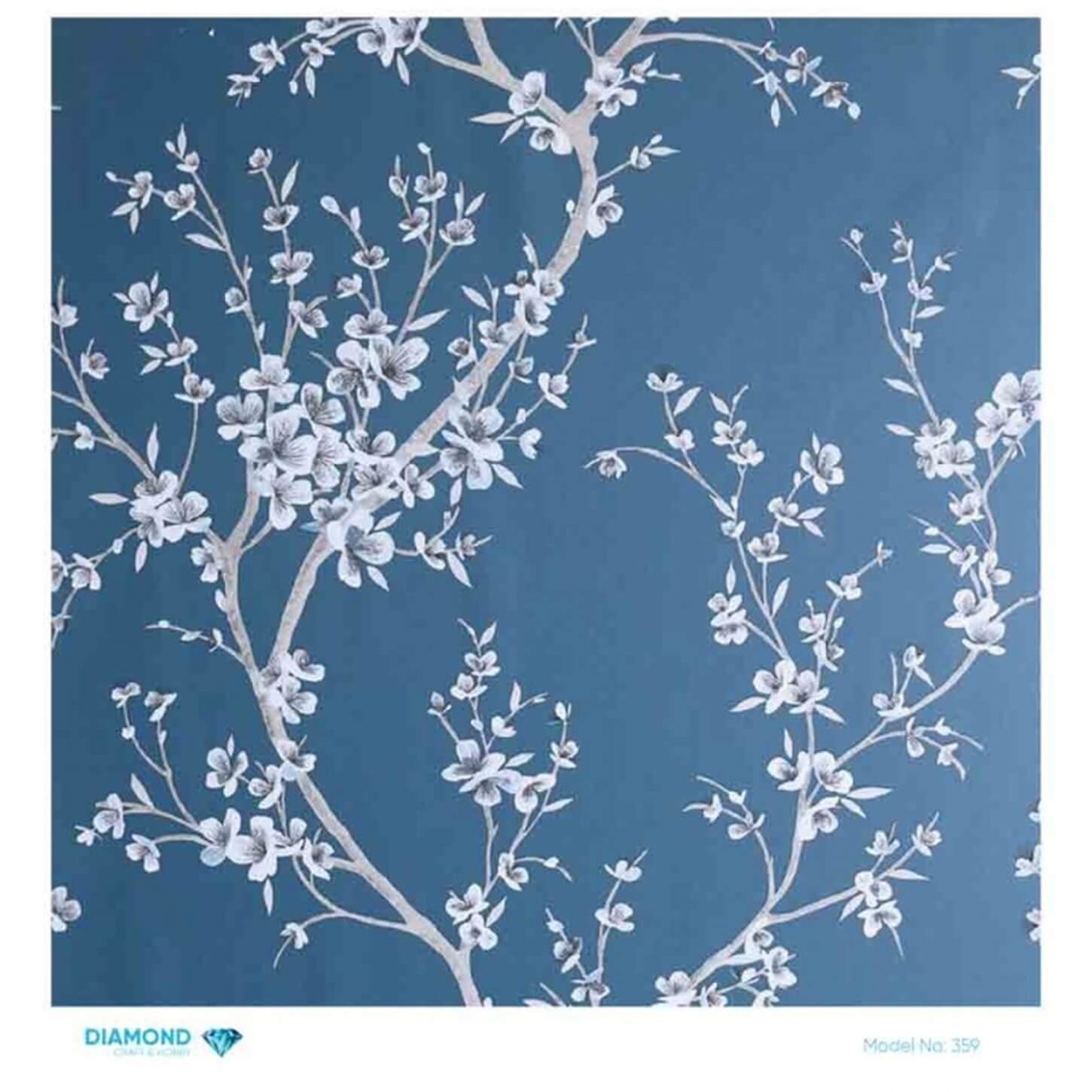 Декупаж рисовой бумагой с бриллиантами 359