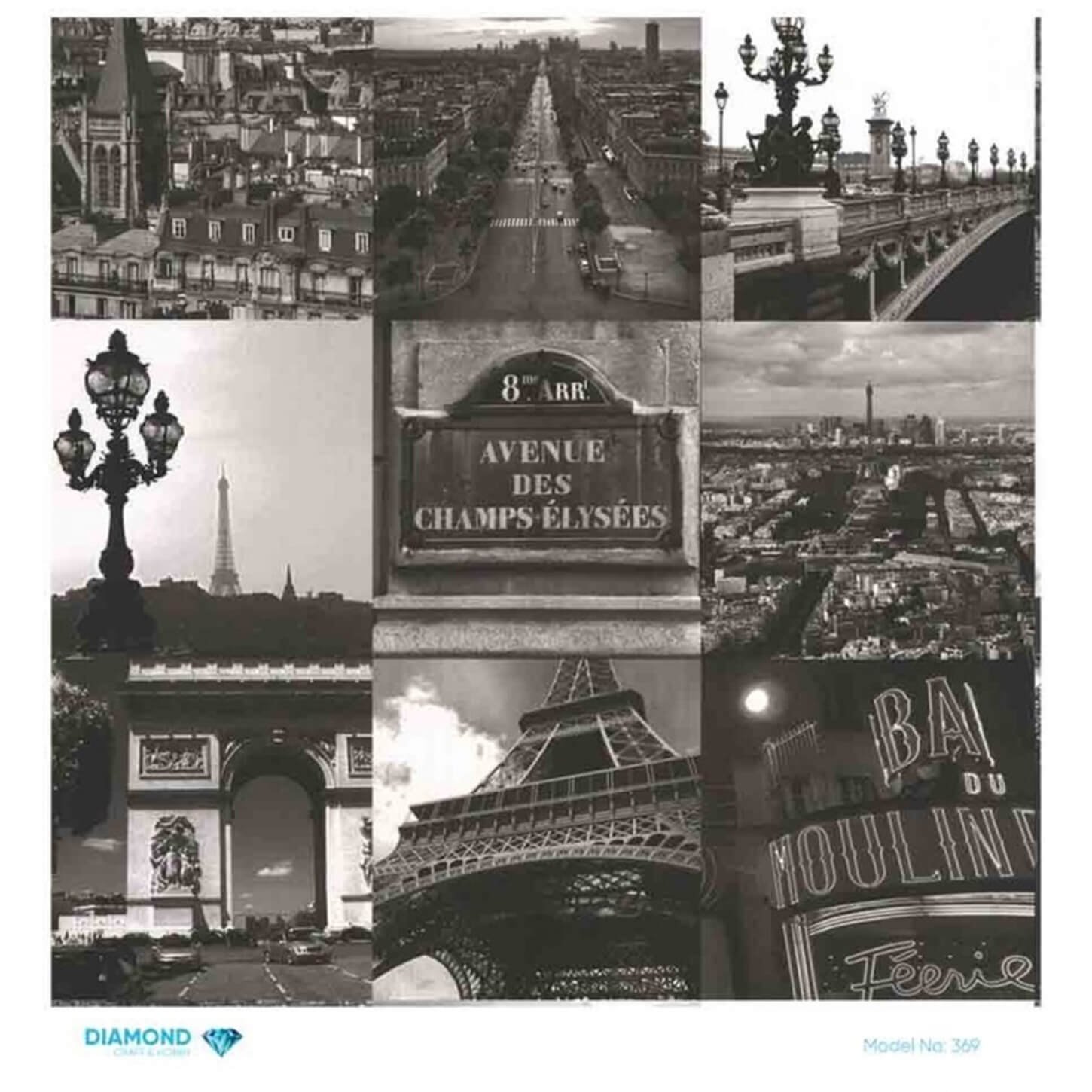 Декупаж рисовой бумагой с бриллиантами 369