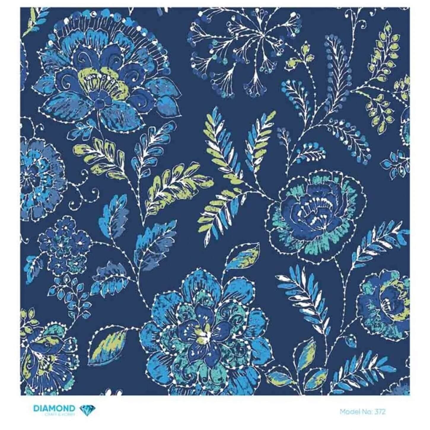 Декупаж рисовой бумагой с бриллиантами 372