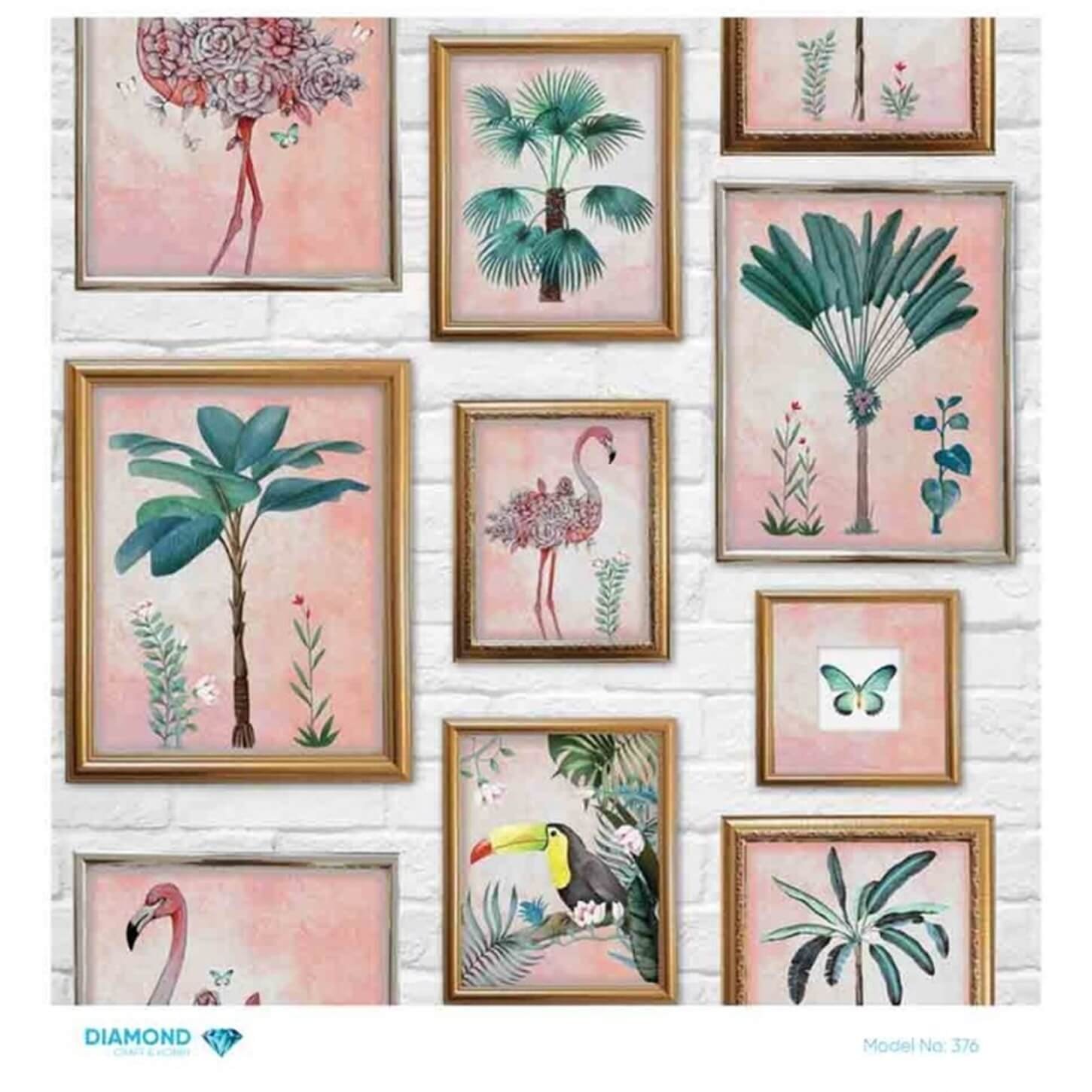 Декупаж рисовой бумагой с бриллиантами 376