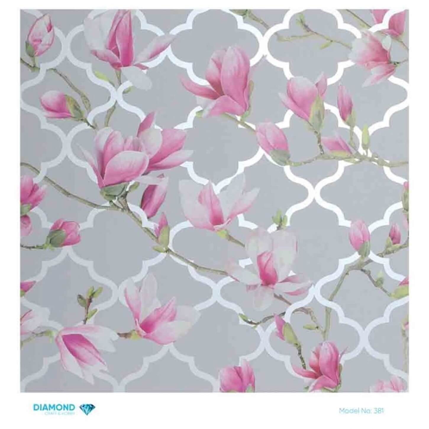 Декупаж рисовой бумагой с бриллиантами 381