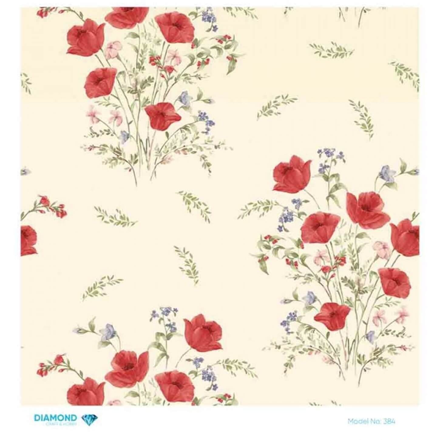 Декупаж рисовой бумагой с бриллиантами 384