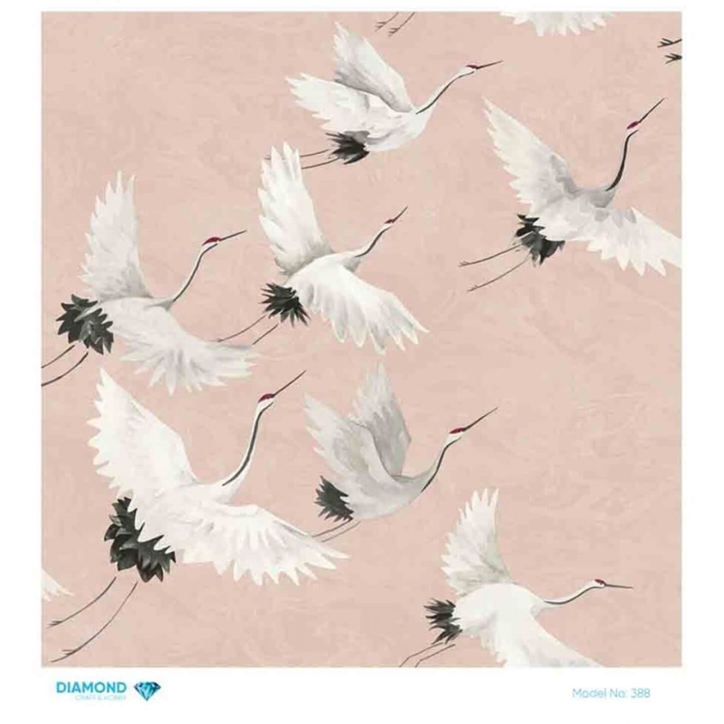 Декупаж рисовой бумагой с бриллиантами 388