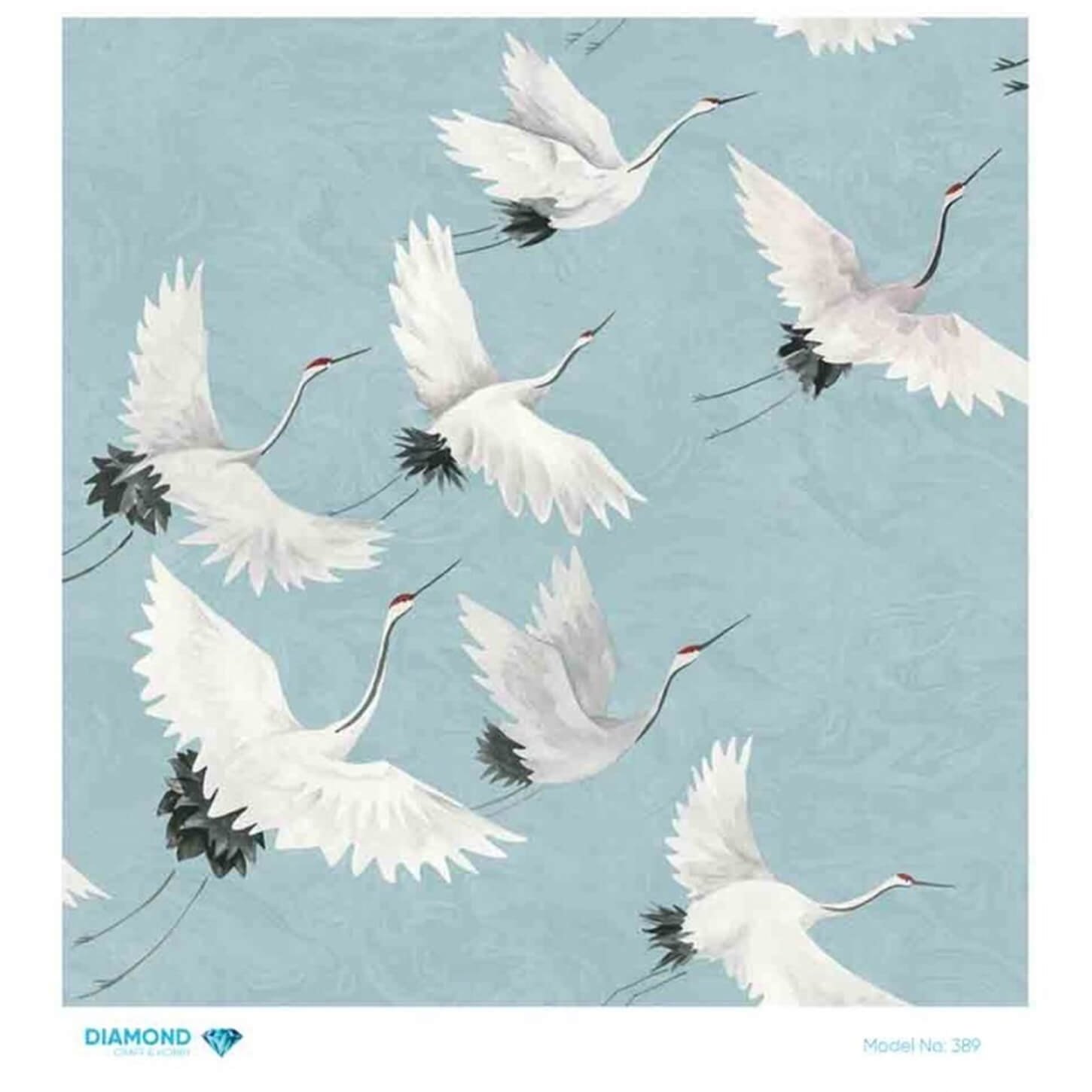 Декупаж рисовой бумагой с бриллиантами 389