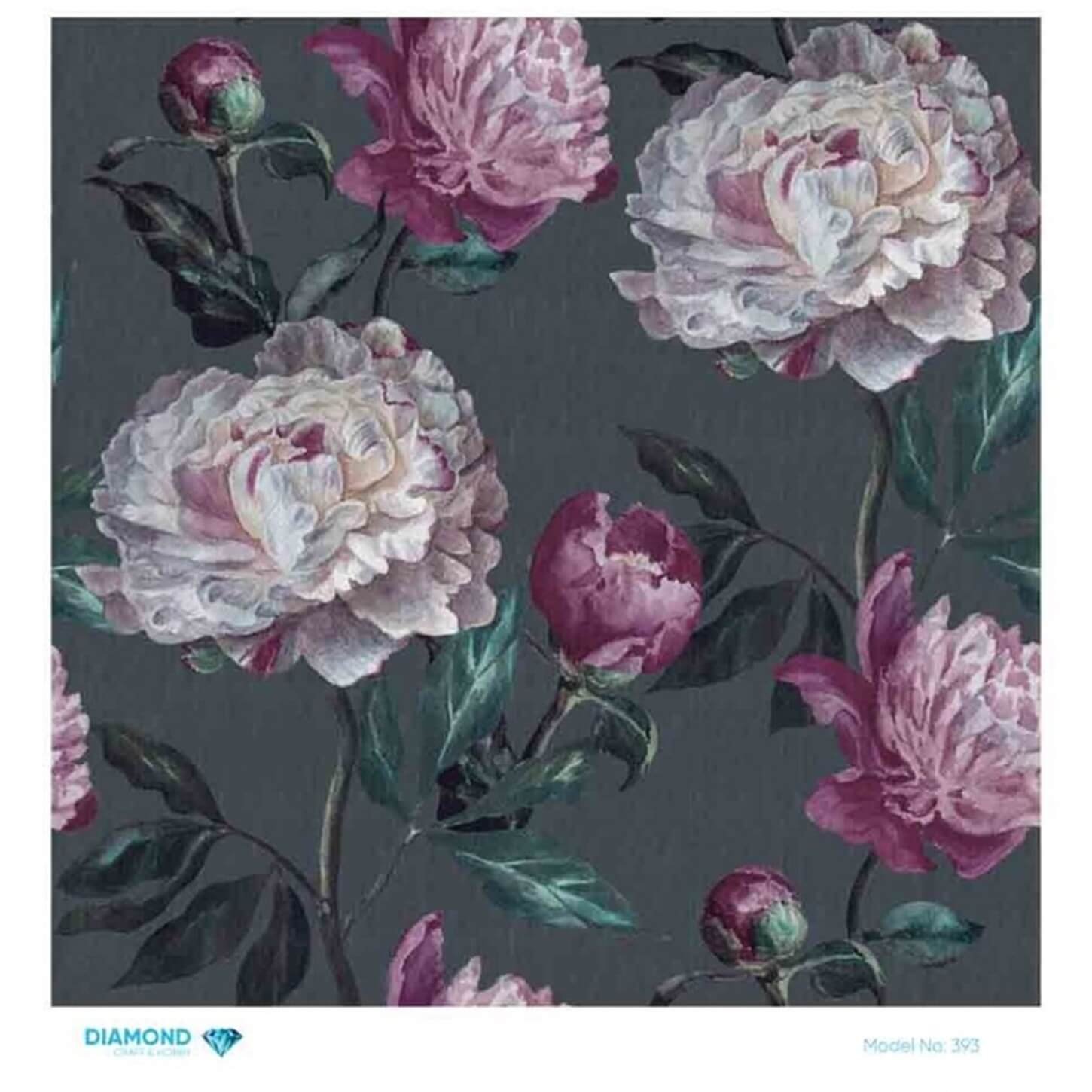 Декупаж рисовой бумагой с бриллиантами 393