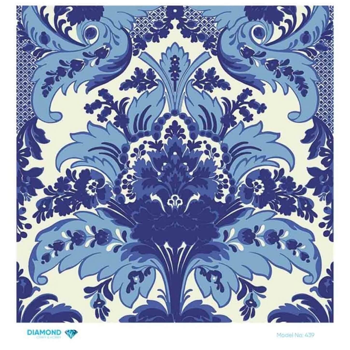 Декупаж рисовой бумагой с бриллиантами 439