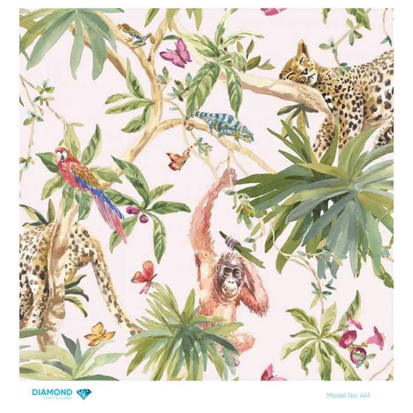 Декупаж рисовой бумагой с бриллиантами 441