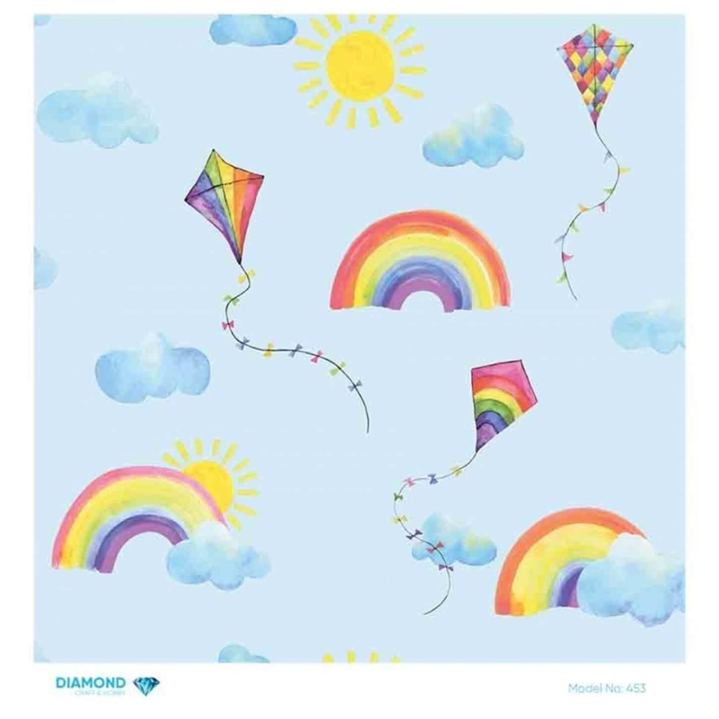 Декупаж рисовой бумагой с бриллиантами 453