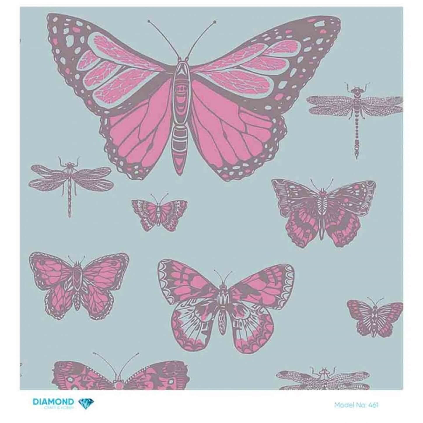 Декупаж рисовой бумагой с бриллиантами 461