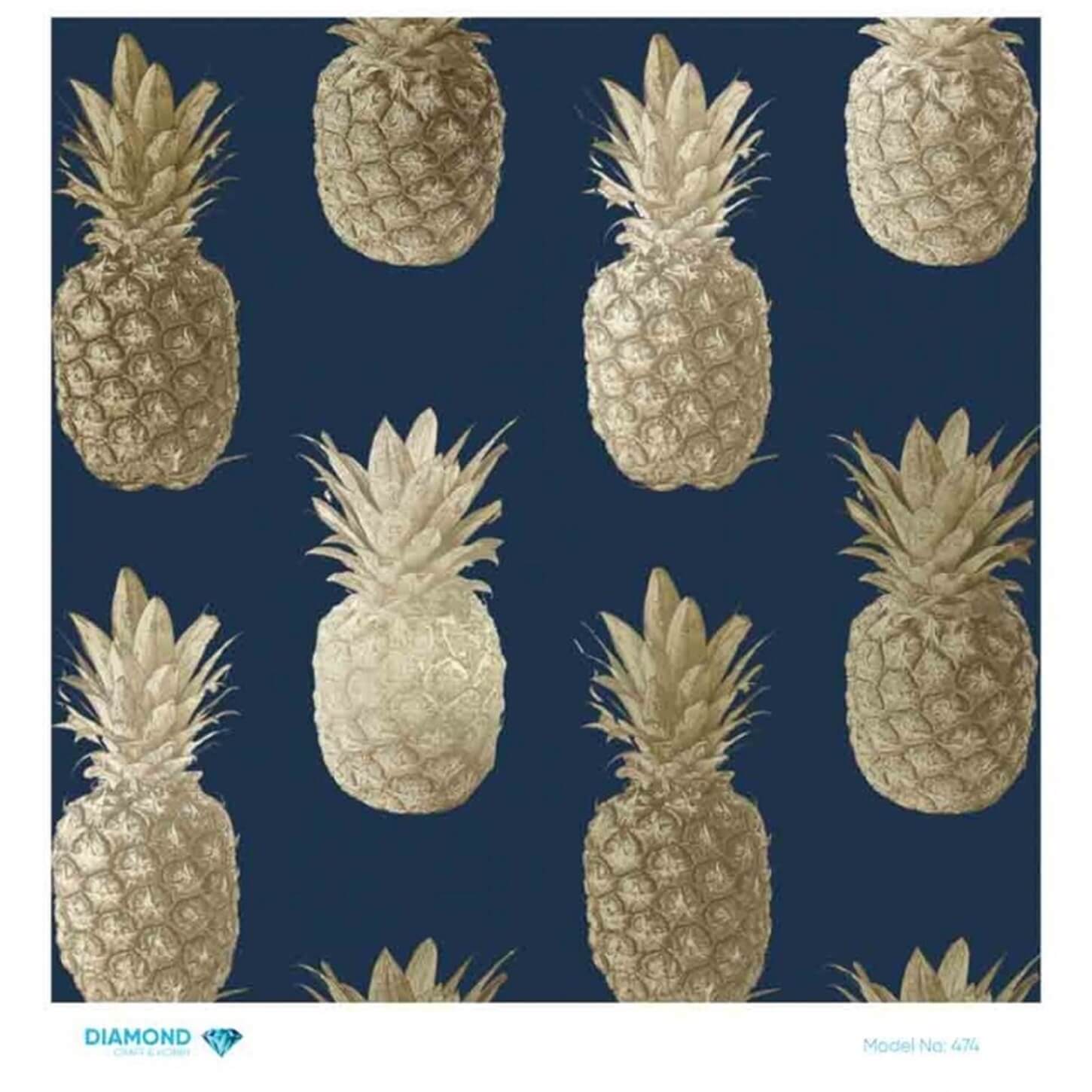 Декупаж рисовой бумагой с бриллиантами 474