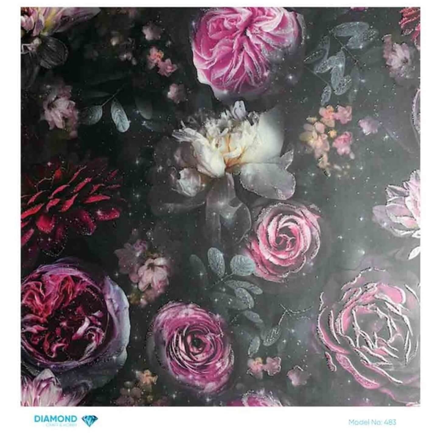 Декупаж рисовой бумагой с бриллиантами 483