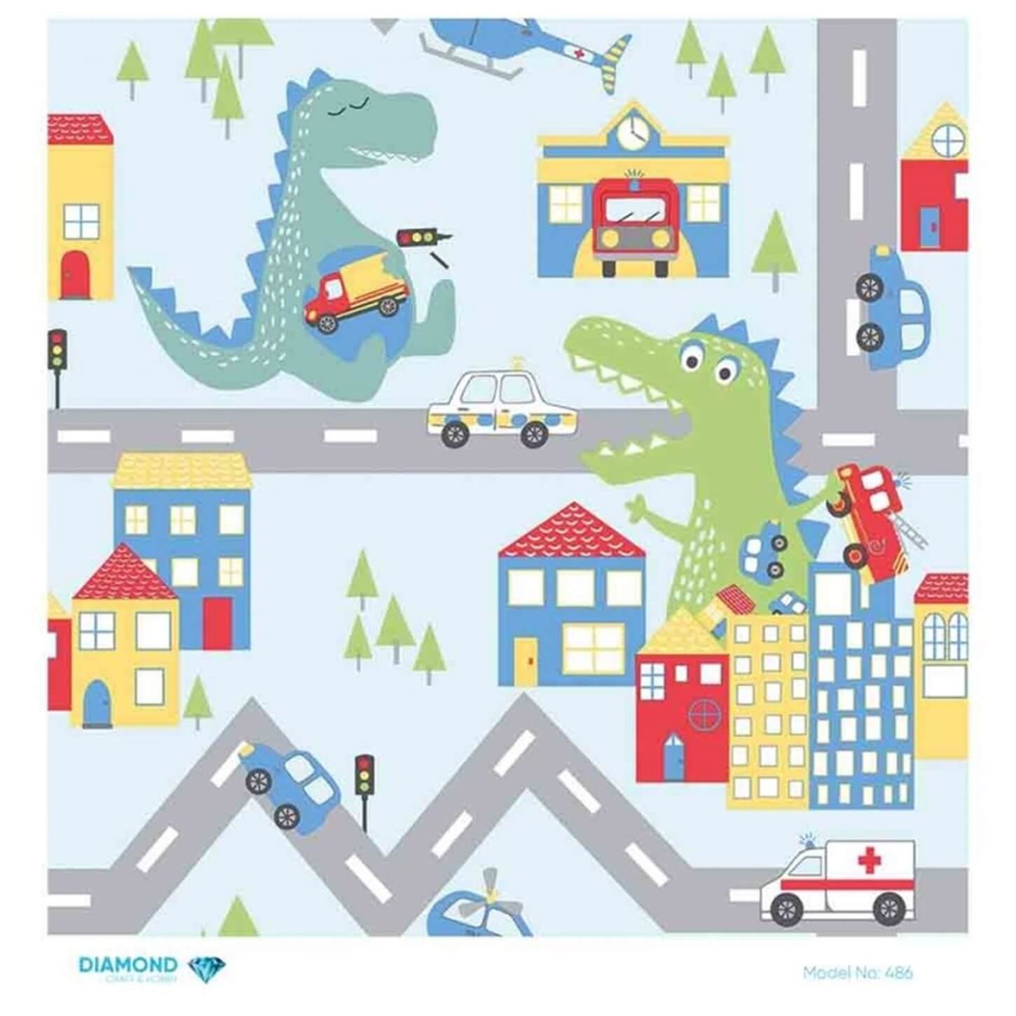 Декупаж рисовой бумагой с бриллиантами 486