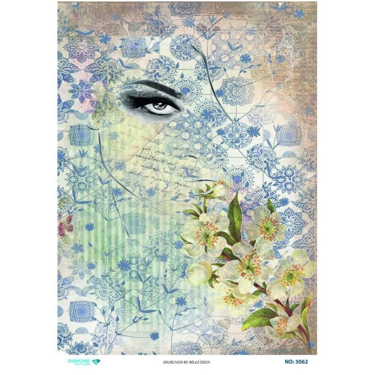 ديكوباج ورق الأرز الماسي 5062