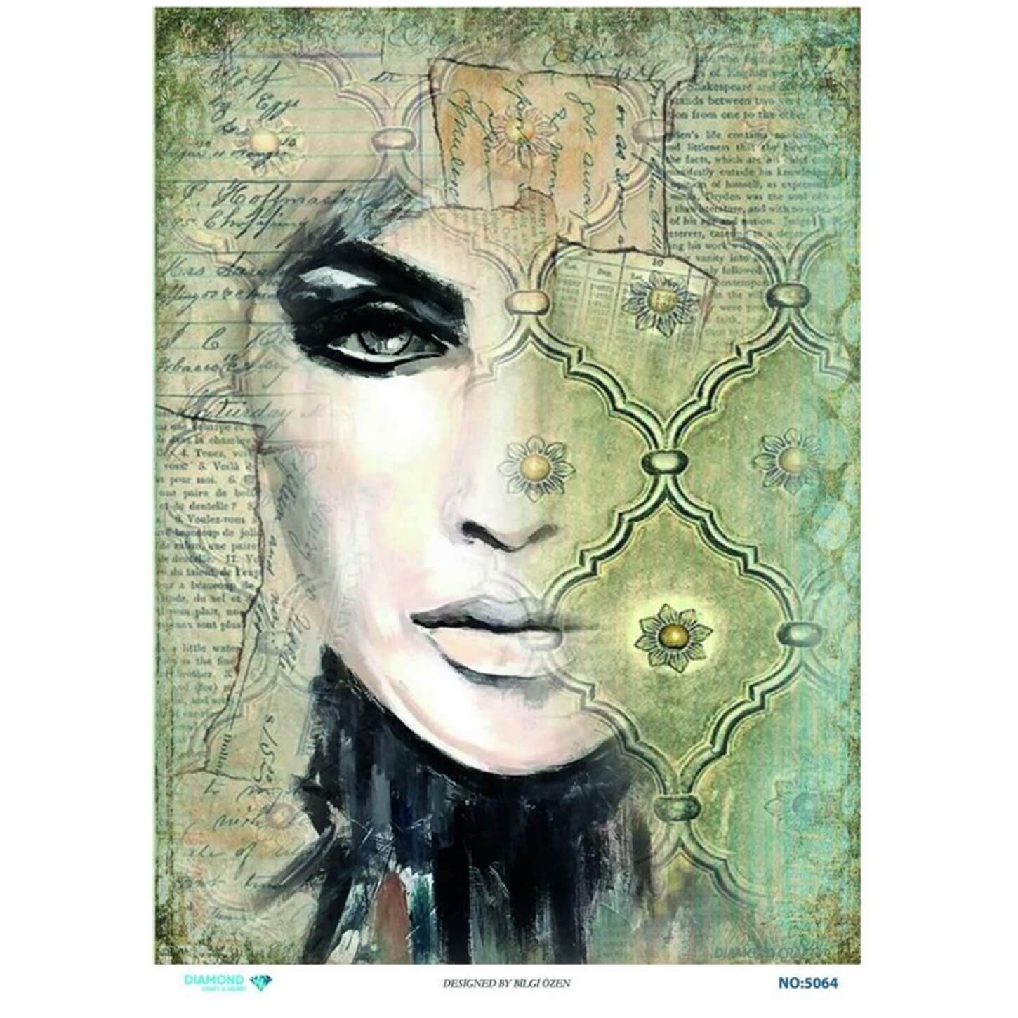 Алмазная рисовая бумага для декупажа 5064