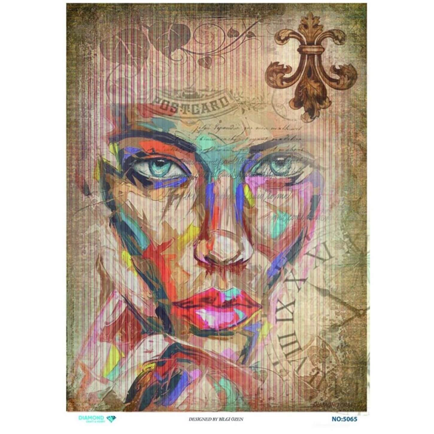 ديكوباج ورق الأرز الماسي 5065