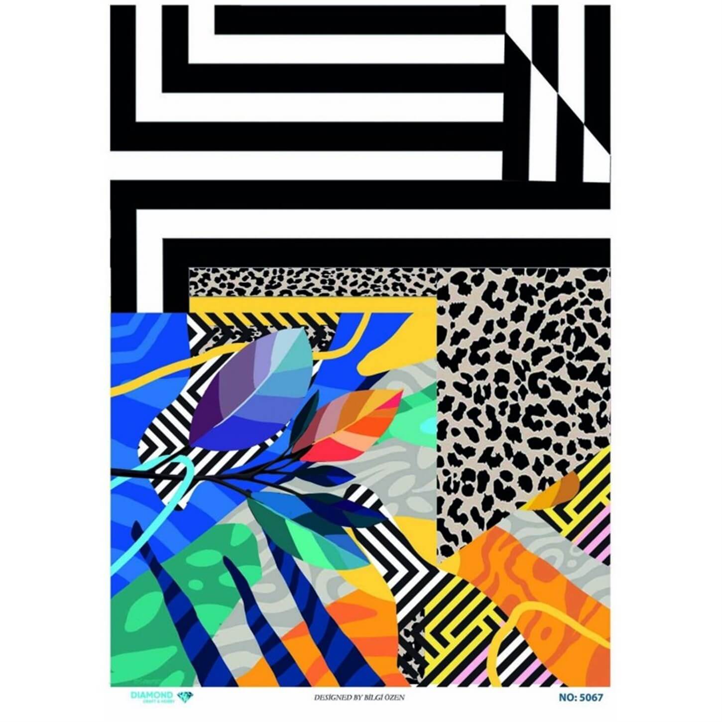 ديكوباج ورق الأرز الماسي 5067