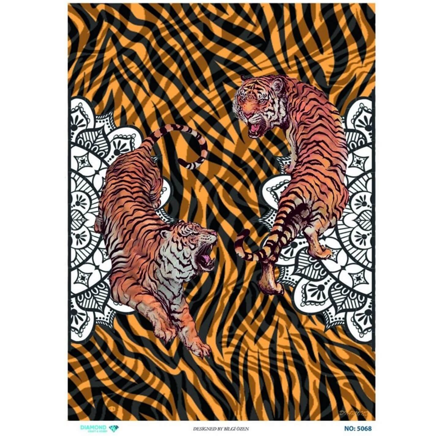 ديكوباج ورق الأرز الماسي 5068