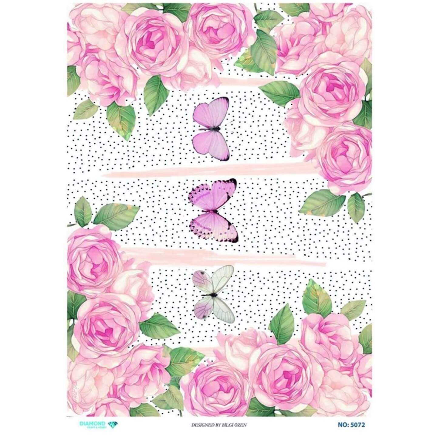 ديكوباج ورق الأرز الماسي 5072