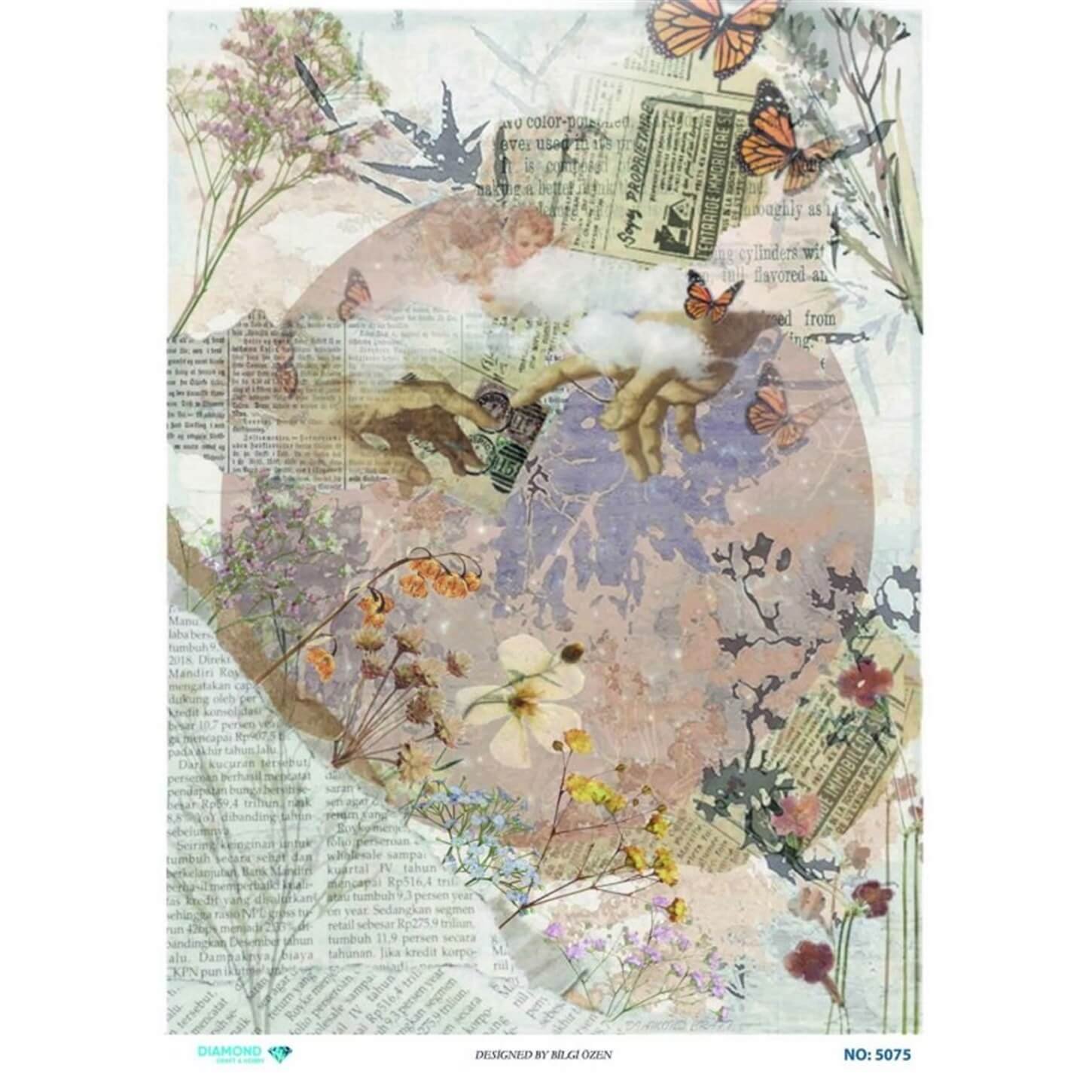 ديكوباج ورق الأرز الماسي 5075