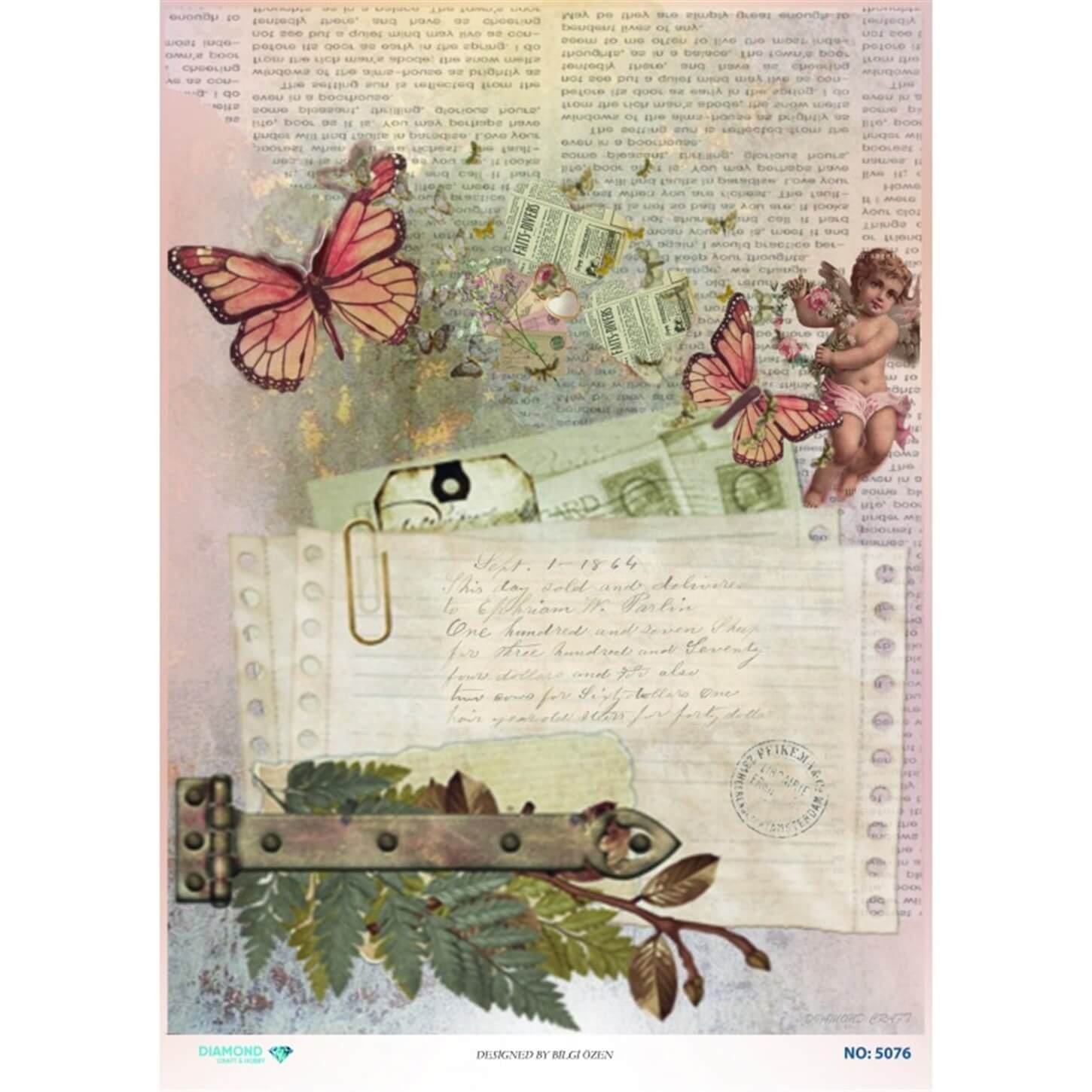 Diamond Rice Paper Decoupage 5076