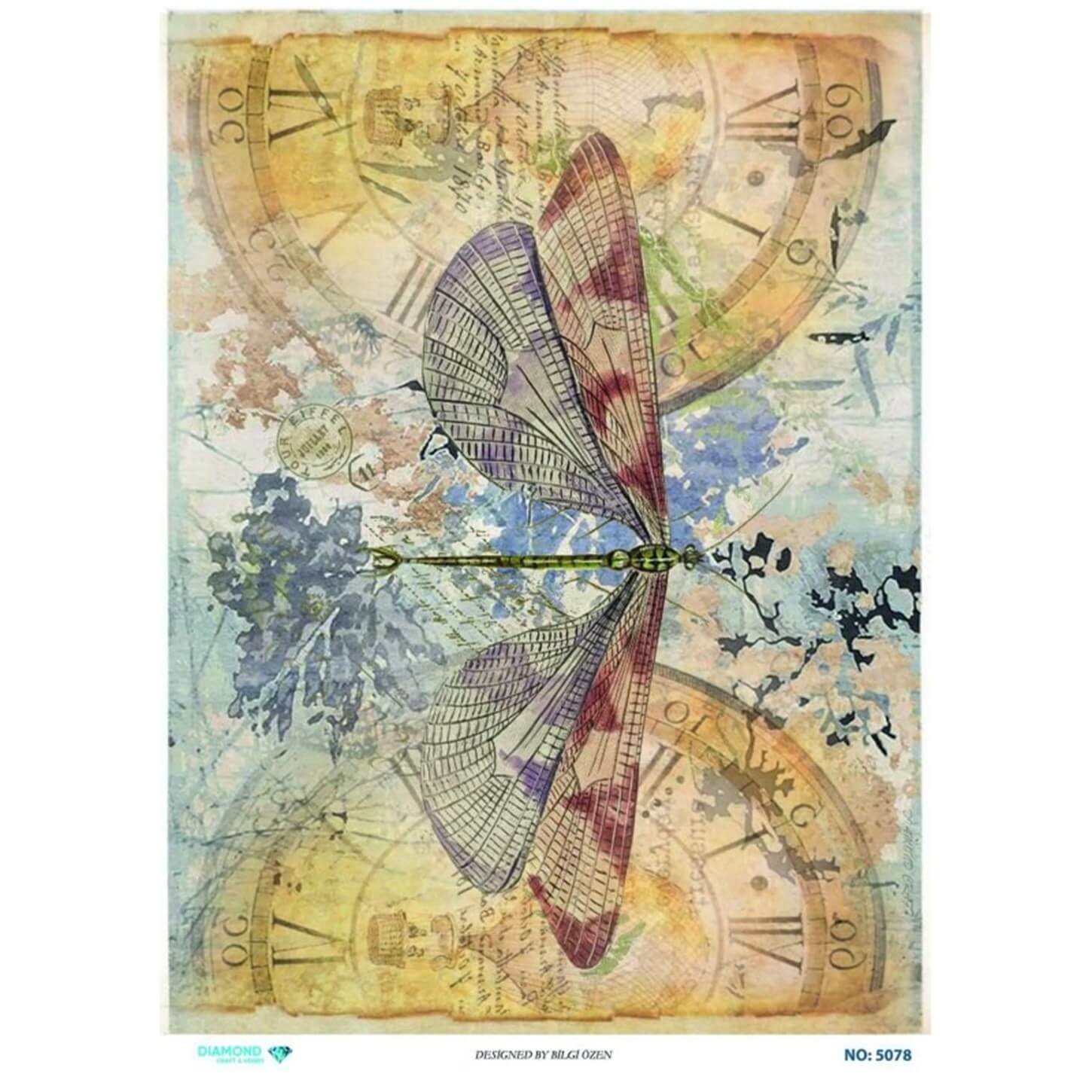 ديكوباج ورق الأرز الماسي 5078