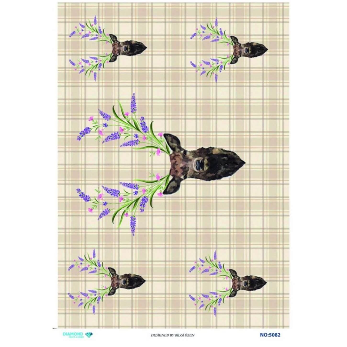 ديكوباج ورق الأرز الماسي 5082