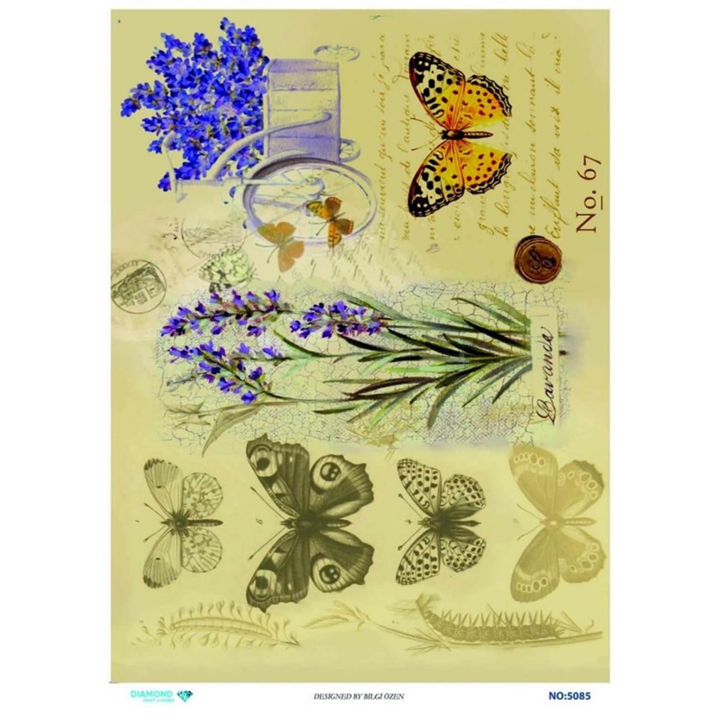 ديكوباج ورق الأرز الماسي 5085