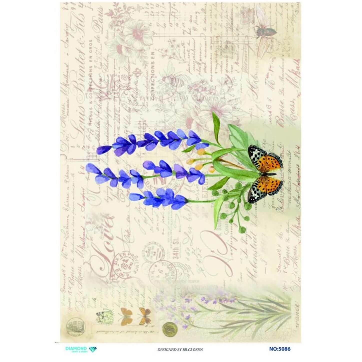 ديكوباج ورق الأرز الماسي 5086