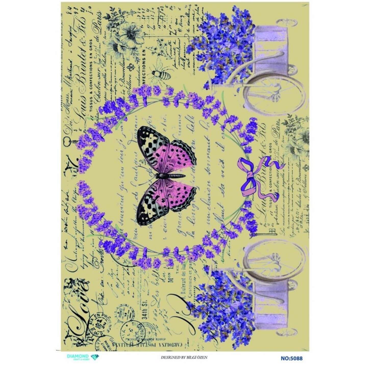 ديكوباج ورق الأرز الماسي 5088