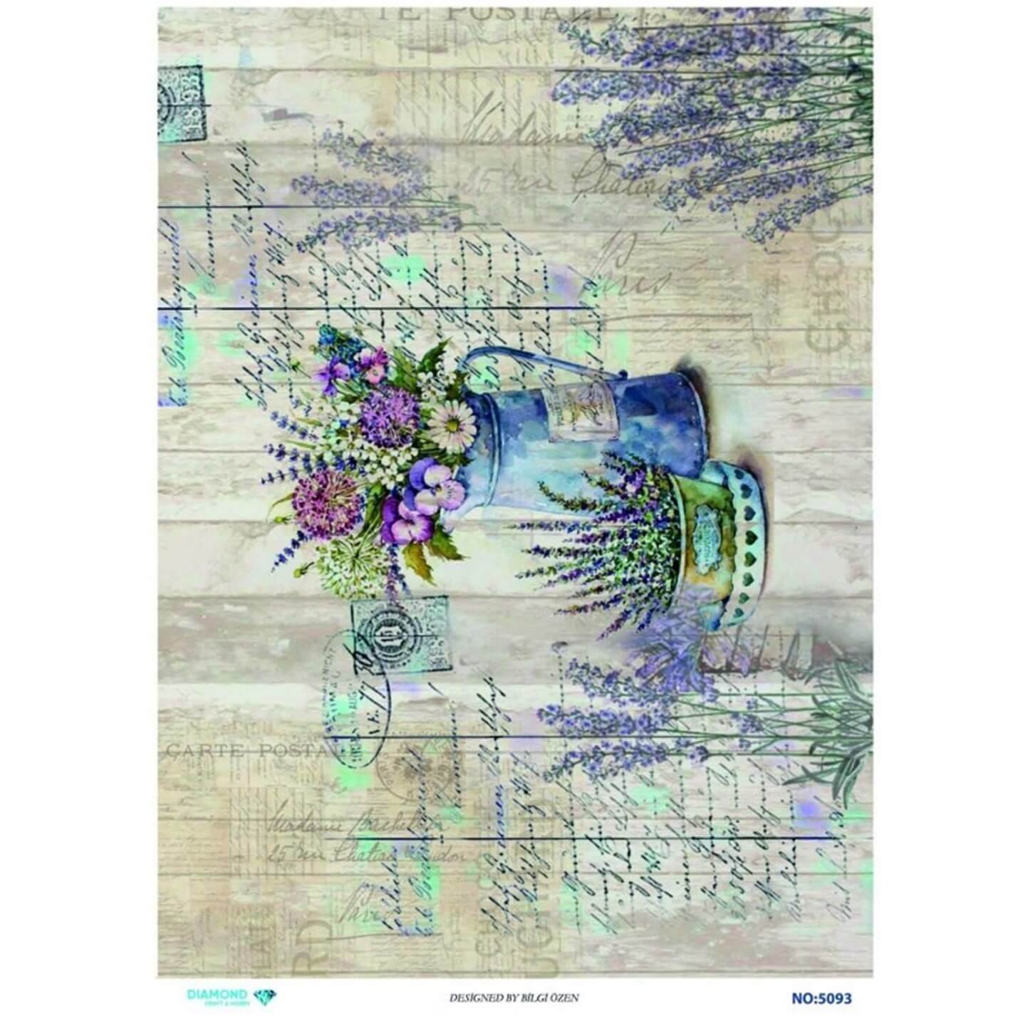 ديكوباج ورق الأرز الماسي 5093