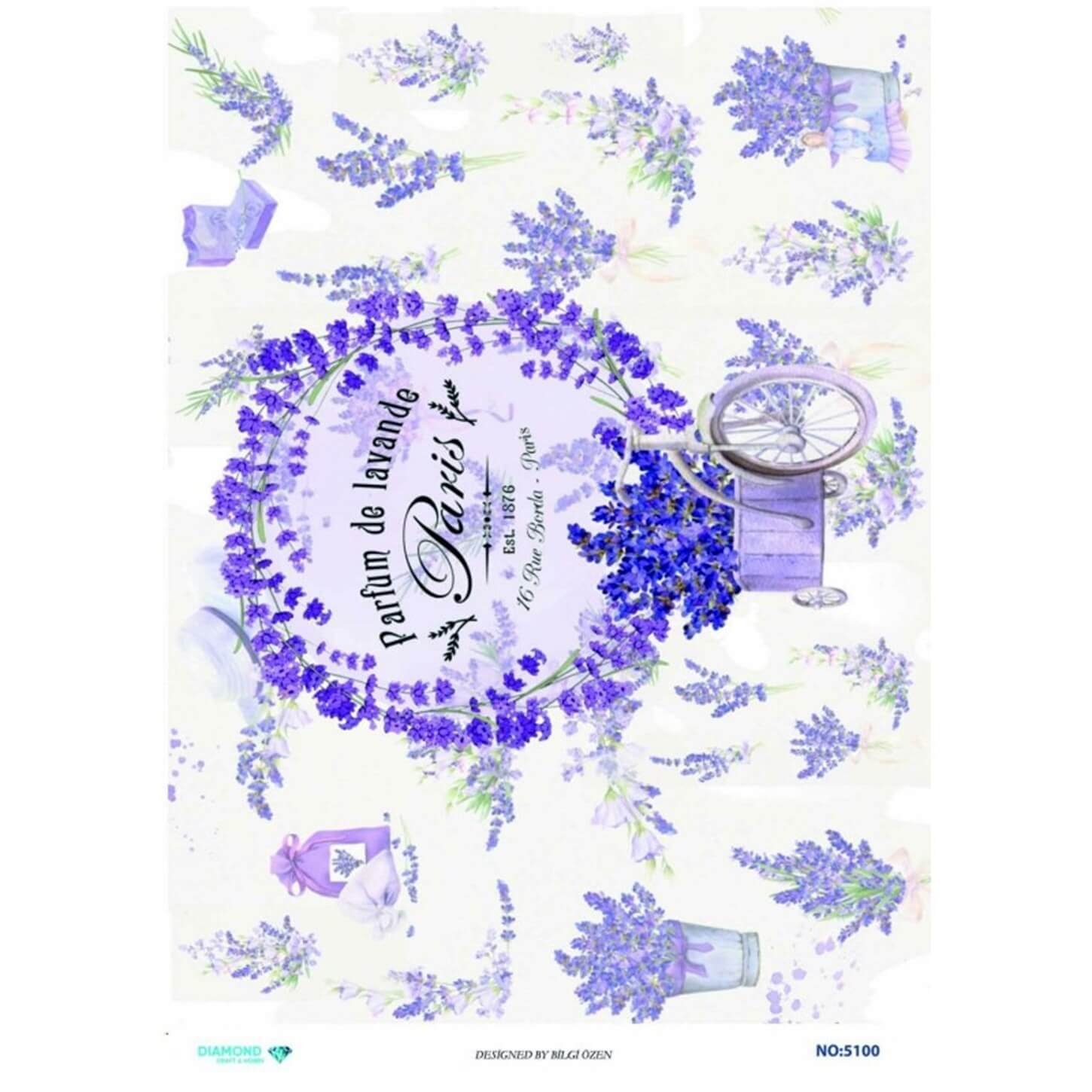 ديكوباج ورق الأرز الماسي 5100