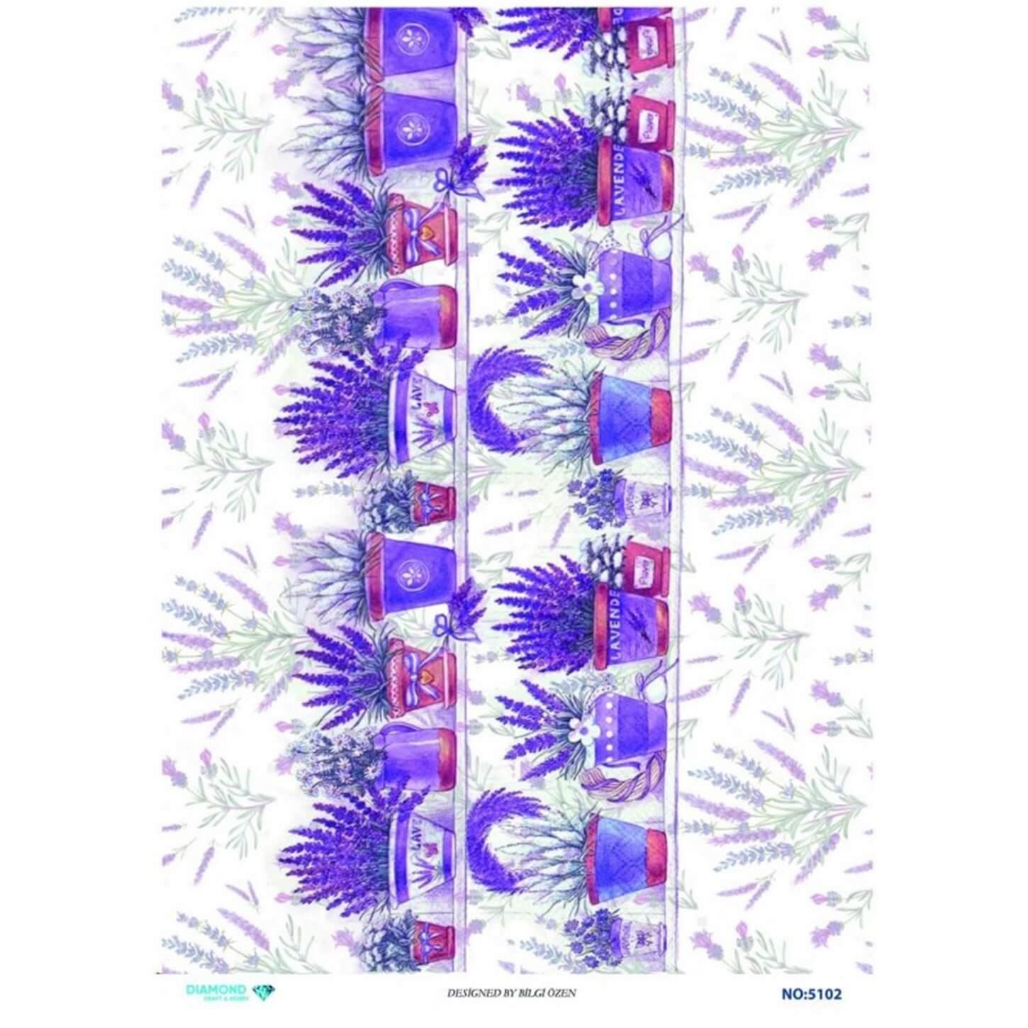 ديكوباج ورق الأرز الماسي 5102