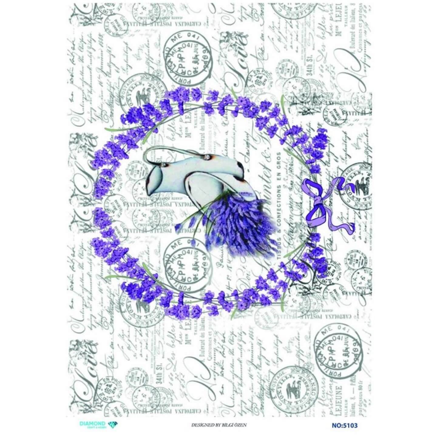 ديكوباج ورق الأرز الماسي 5103