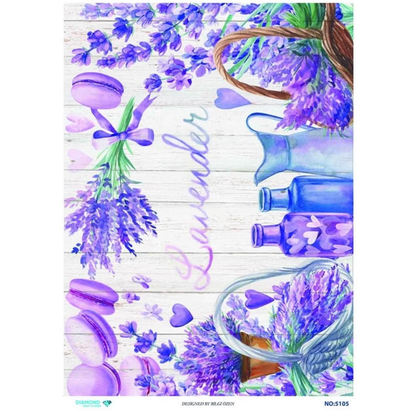 ديكوباج ورق الأرز الماسي 5105