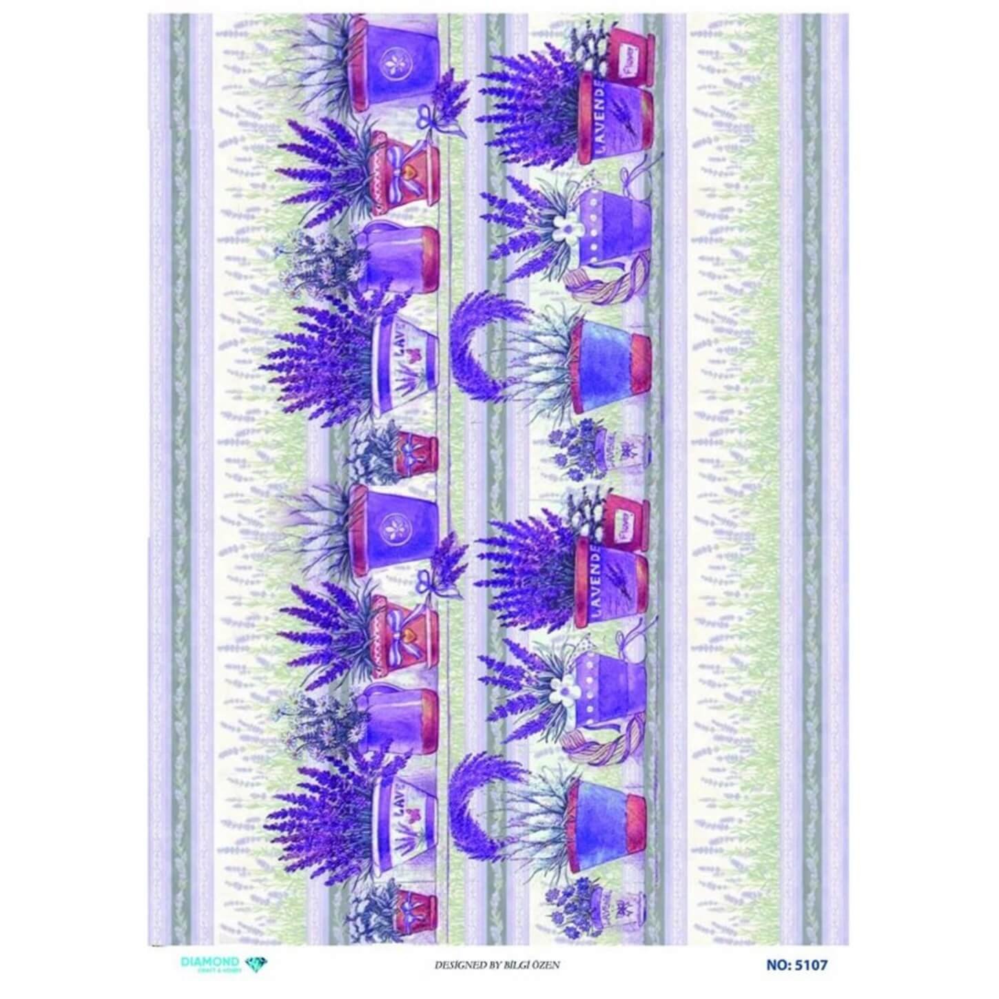 ديكوباج ورق الأرز الماسي 5107