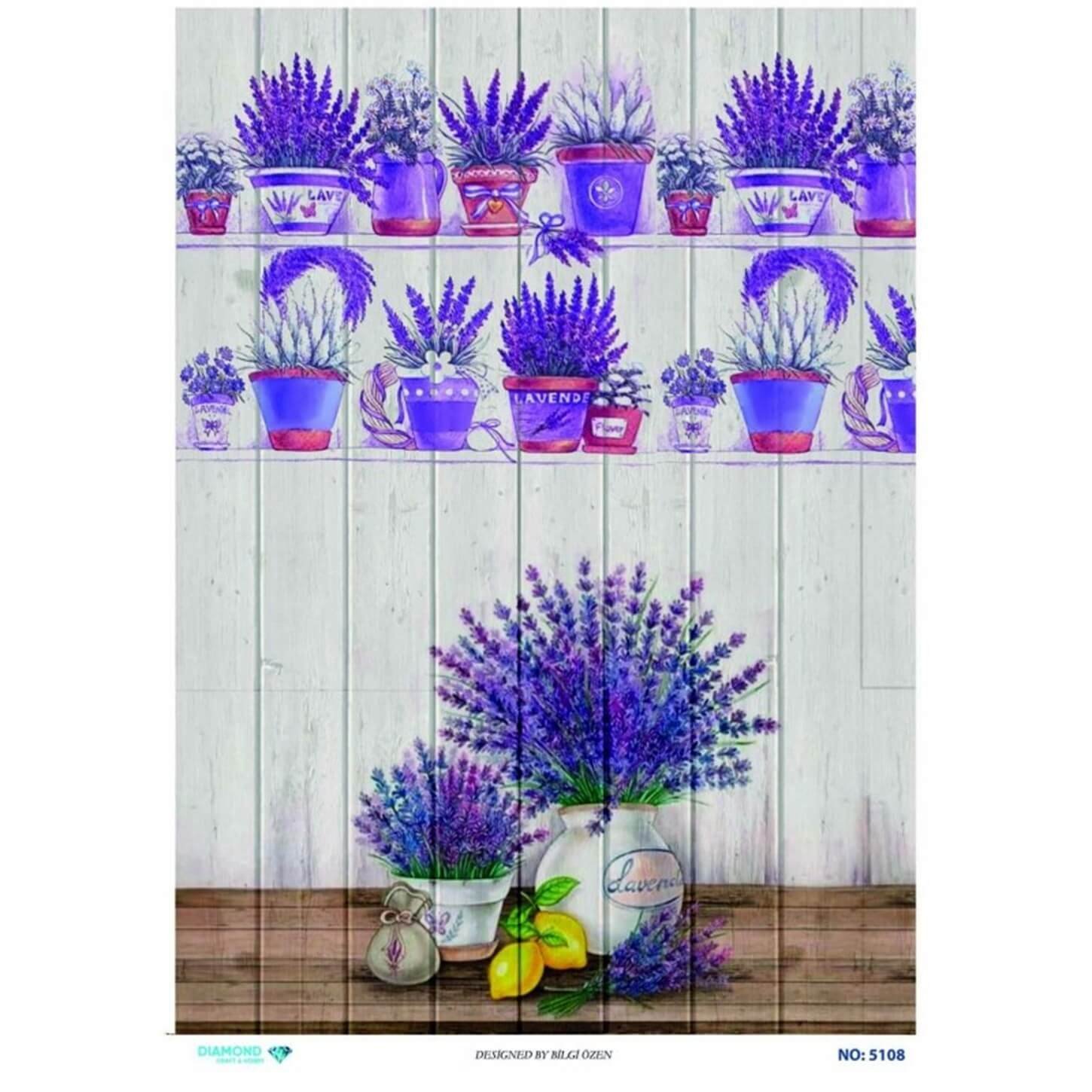 ديكوباج ورق الأرز الماسي 5108