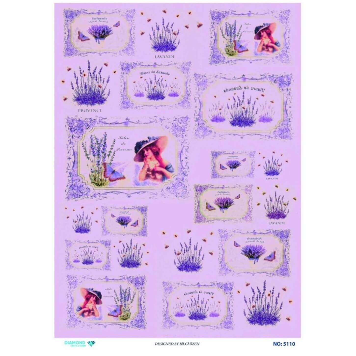 ديكوباج ورق الأرز الماسي 5110