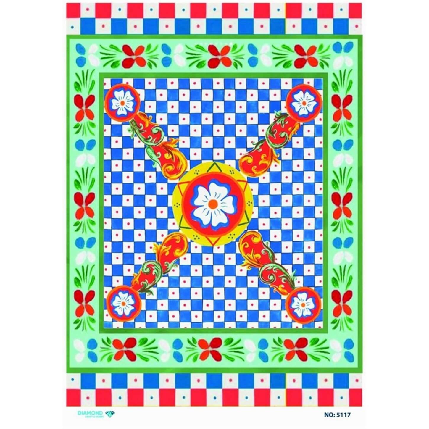 ديكوباج ورق الأرز الماسي 5117