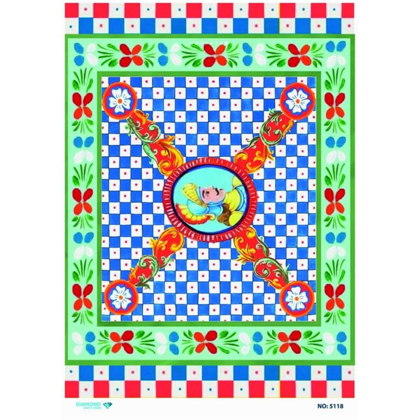 ديكوباج ورق الأرز الماسي 5118